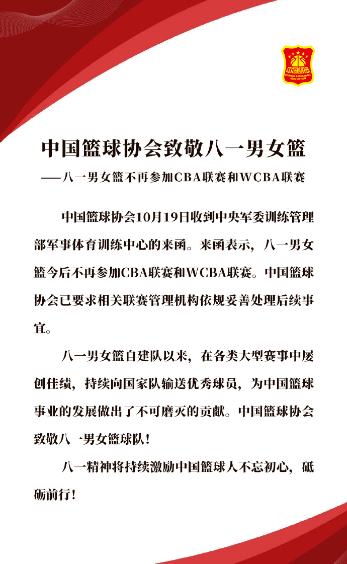 图片来源:中国篮球协会官网。 图片来源:中国篮球协会官网。