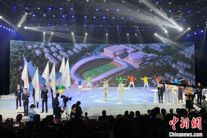 杭州亚运会核心图形与色彩系统发布仪式。 郭其钰 摄 杭州亚运会核心图形与色彩系统发布仪式。 郭其钰 摄