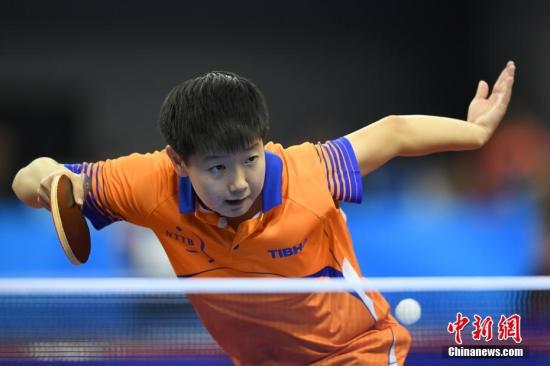 资料图：孙颖莎进行比赛。/p中新社记者 武俊杰 摄