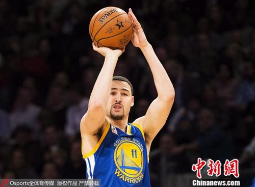 资料图为克莱·汤普森。图片来源:Osports全体育图片社 资料图为克莱·汤普森。图片来源:Osports全体育图片社