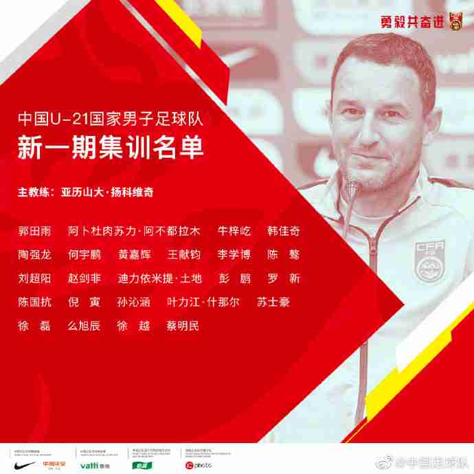 最新一期U21男足大名单。 最新一期U21男足大名单。