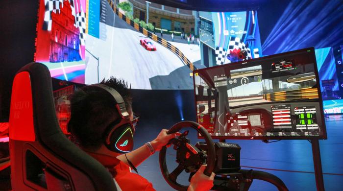 2020粤港澳大湾区赛车模拟器大奖赛总决赛现场 主办方供图