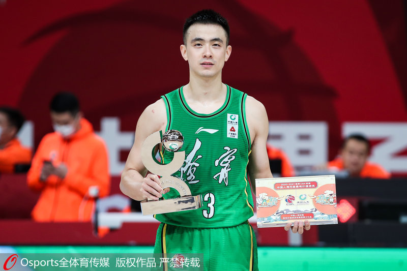 CBA月度最佳球员:赵继伟和马尚·布鲁克斯分别当选