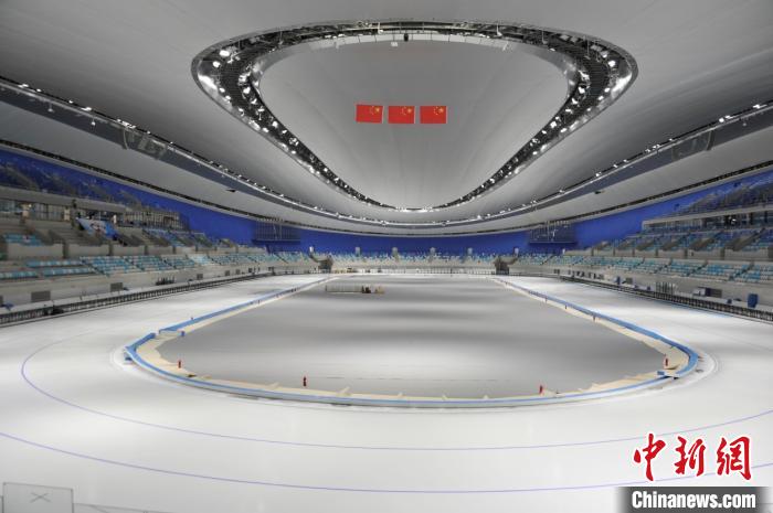 国家速滑馆冰面。北京市重大办供图 国家速滑馆冰面。北京市重大办供图