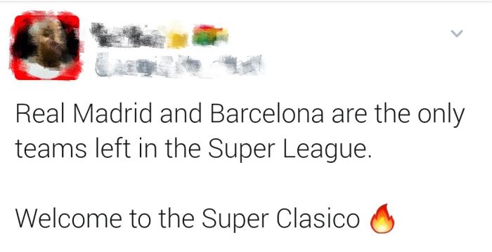 欧超联只剩皇马和巴萨，这么大的瓜，3天就吃没了