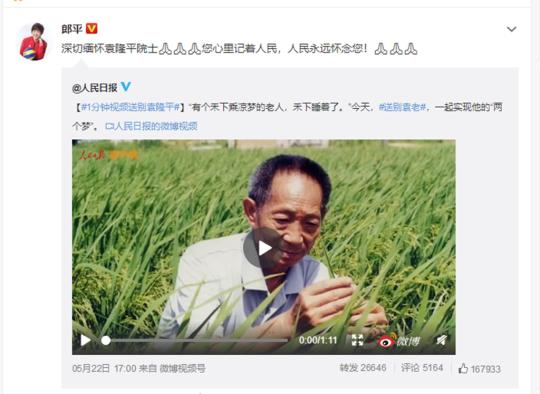 “杂交水稻之父”袁隆平深切的体育情缘