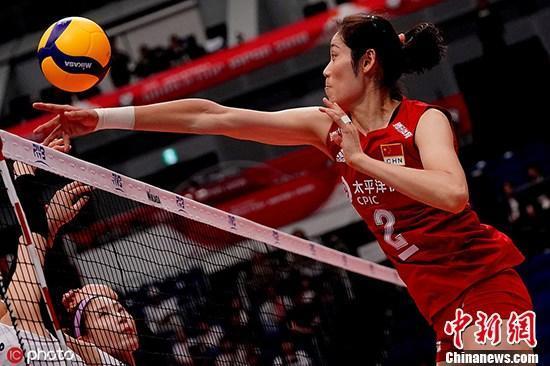 资料图:朱婷在比赛中。图片来源:ICphoto 资料图:朱婷在比赛中。图片来源:ICphoto