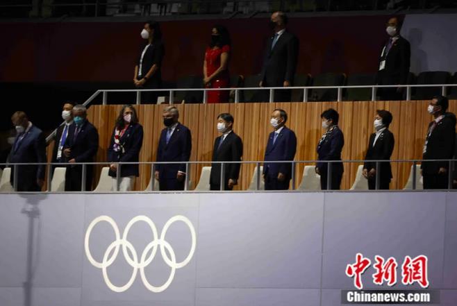 北京时间7月23日，第32届夏季奥运会开幕式在日本首都东京新国立竞技场举行。韩海丹 摄
