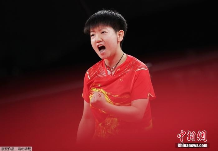 中国乒乓球选手孙颖莎。