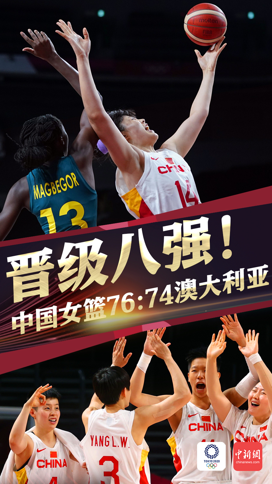 中国女篮提前晋级八强