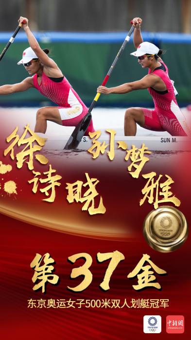 第37金！徐诗晓/孙梦雅夺女子500米双人划艇冠军