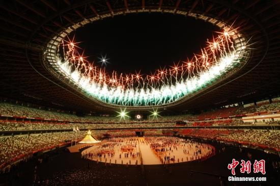 资料图：7月23日，第32届夏季奥林匹克运动会开幕式在日本东京新国立竞技场举行。 /p中新社记者 韩海丹 摄