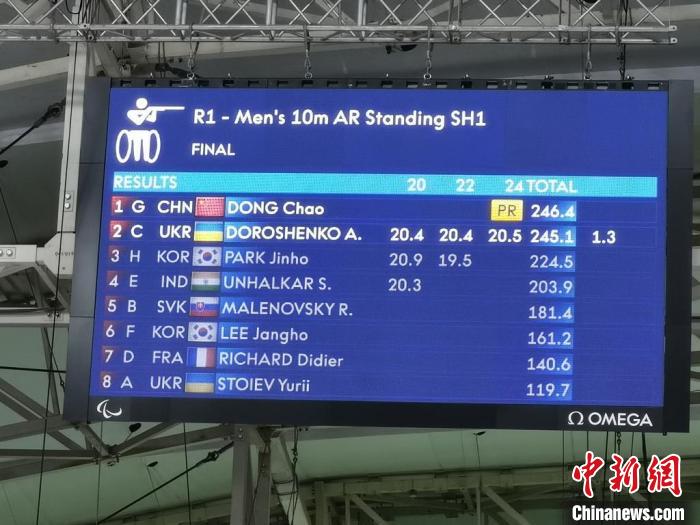 图为比赛现场运动员排名。四川省残联供图 图为比赛现场运动员排名。四川省残联供图